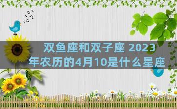 双鱼座和双子座 2023年农历的4月10是什么星座